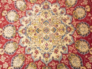 Semi Antique Red Traditional 10'6X14 Kashan Persian Rug