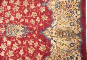 Semi Antique Red Traditional 10'6X14 Kashan Persian Rug