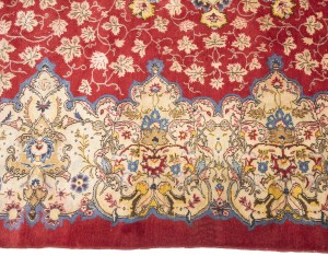 Semi Antique Red Traditional 10'6X14 Kashan Persian Rug