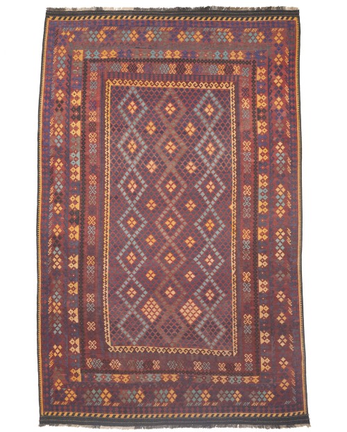 Multicolored Geometric Reversible 10X16 Kilim Oriental Rug