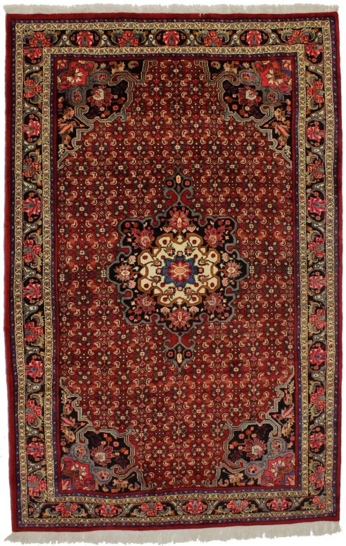 Vintage Red Tribal 6'7X10'5 Zanjan Persian Rug