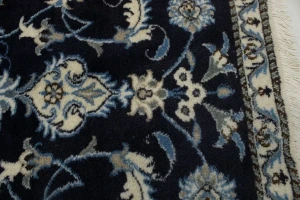 Navy Blue Floral Classic 3X4'6 Nain Persian Rug