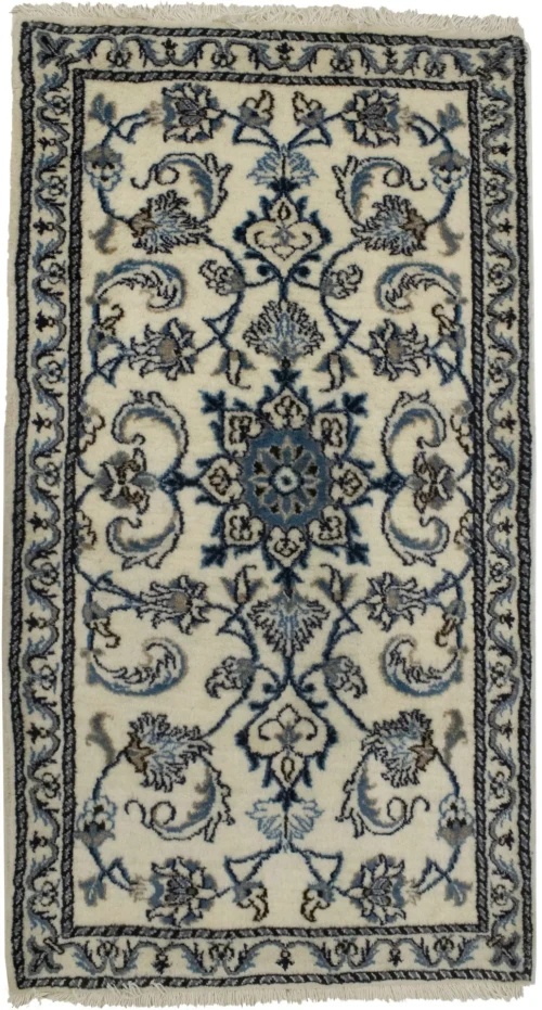 Cream Floral Classic 2'4X4'5 Nain Persian Oriental Rug