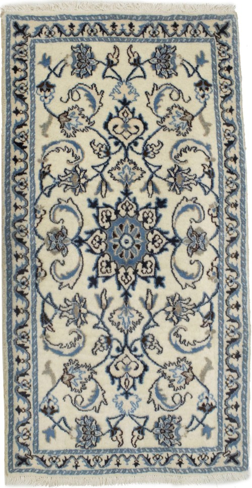 Cream Classic Floral 2'4X4'6 Nain Persian Rug