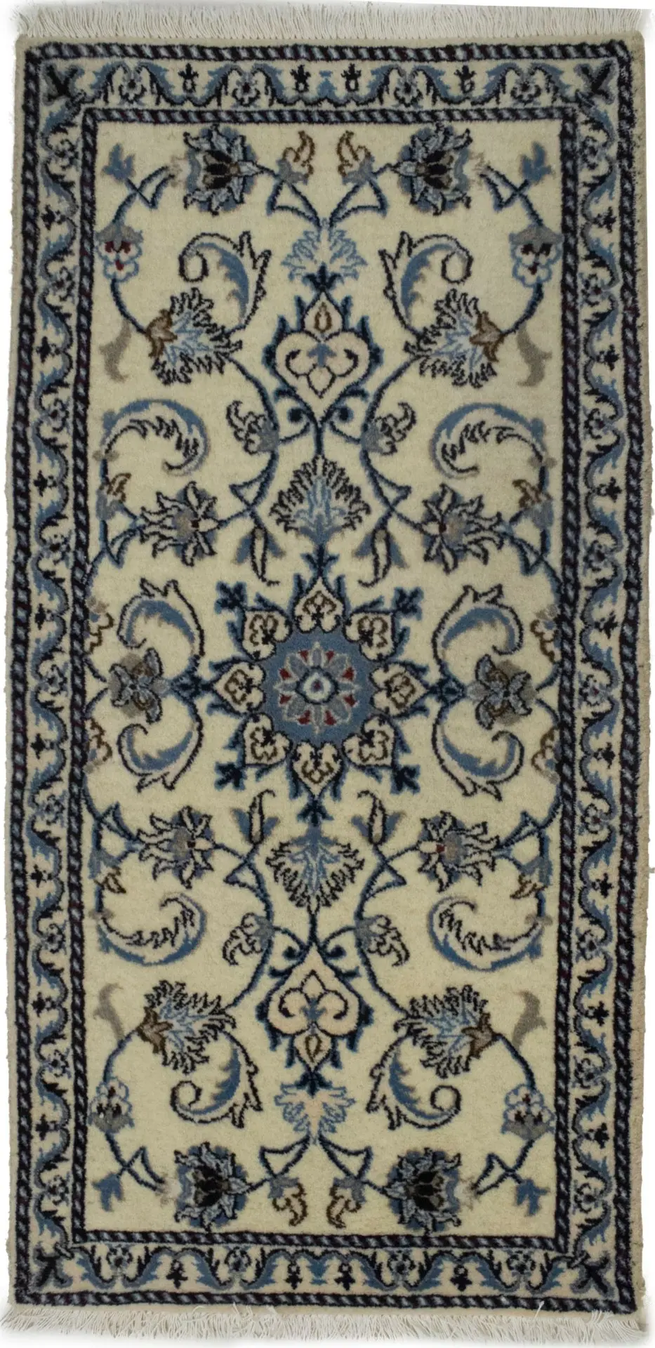 Cream Classic Floral 2'3X4'6 Nain Persian Rug