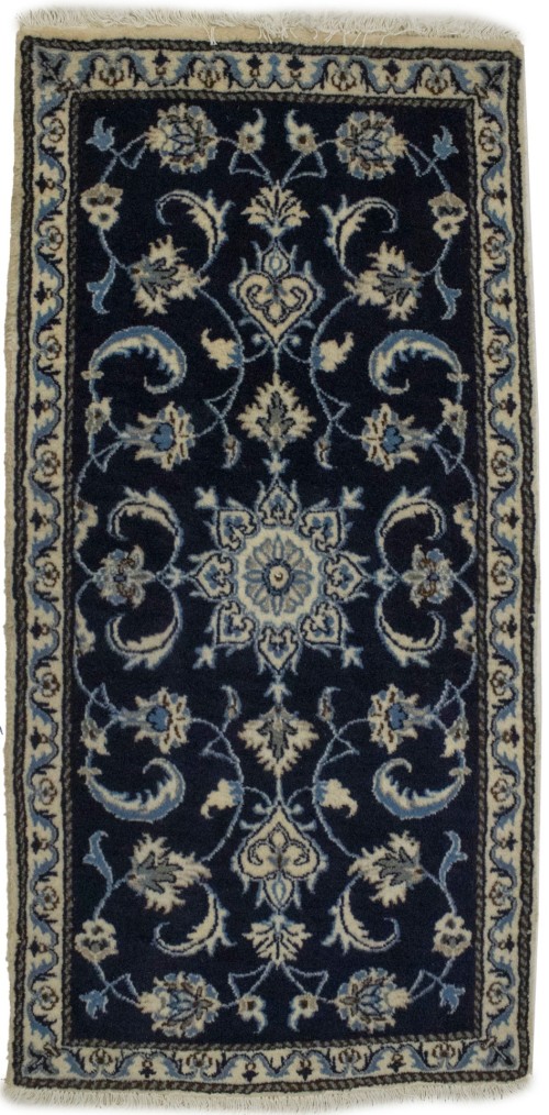 Navy Blue Floral Classic 2'3X4'7 Nain Persian Rug