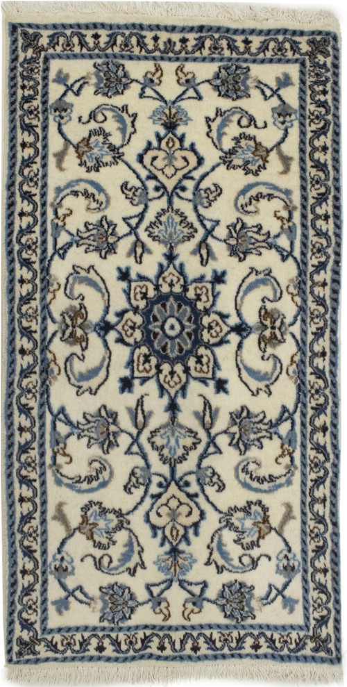 Cream Classic Floral 2'2X4'4 Nain Persian Rug