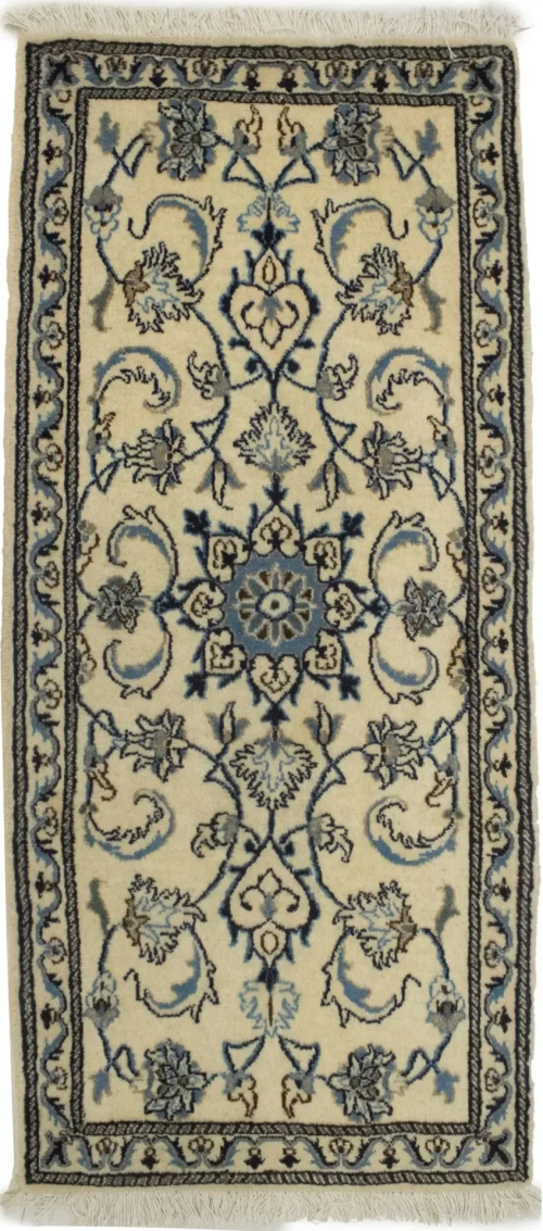 Cream Classic Floral 2'2X4'9 Nain Persian Rug