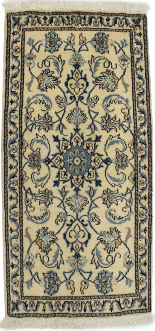 Cream Floral Classic 2'2X4'7 Nain Persian Rug