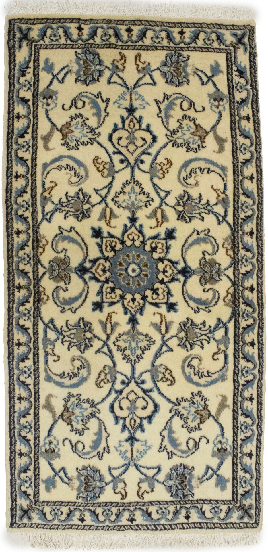 Cream Floral Classic 2'2X4'6 Nain Persian Rug