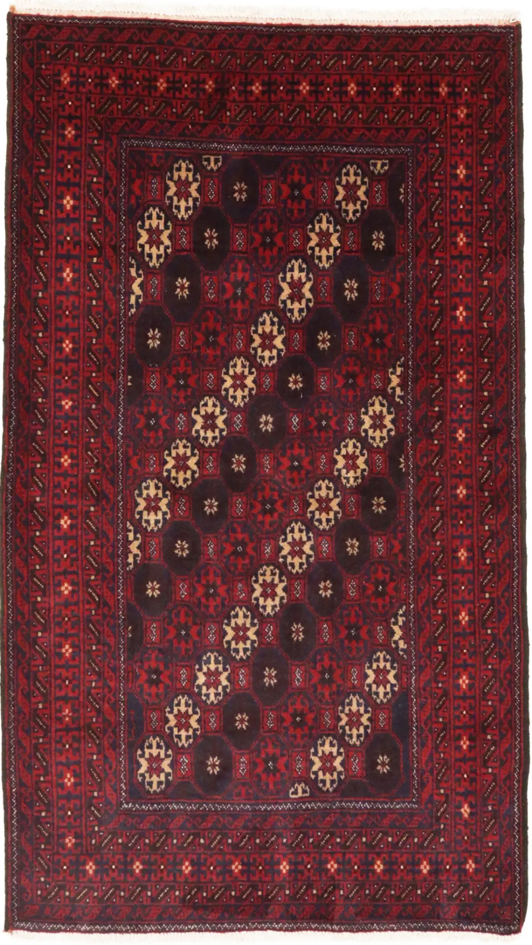 Vintage Red Tribal 3'7X6'5 Balouch Persian Rug