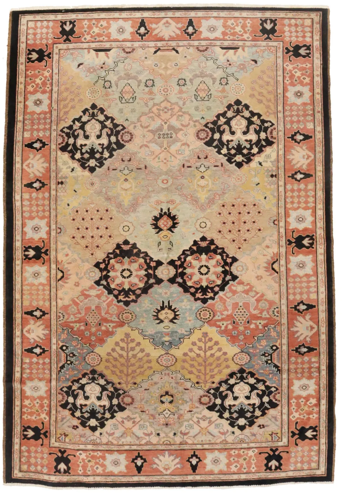 Beige/Cream Tribal Floral 6X8 Ziegler Pakistan Rug