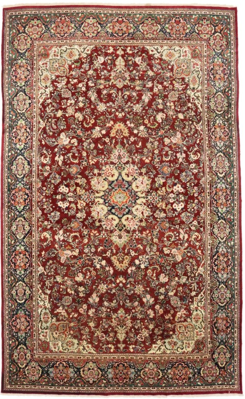 Semi Antique Maroon Red Traditional 10'5X17 Mahal Persian Rug