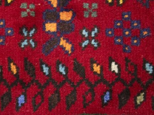 Vintage Red Tribal 3'5X5 Shiraz Persian Rug