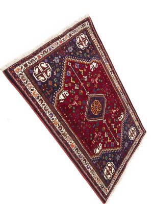 Vintage Red Tribal 3'5X5 Shiraz Persian Rug