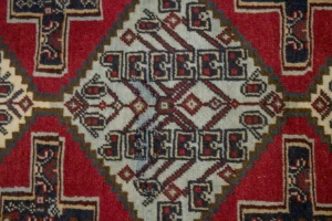 Vintage Geometric 3X13 Bidjar Sanneh Persian Runner Rug
