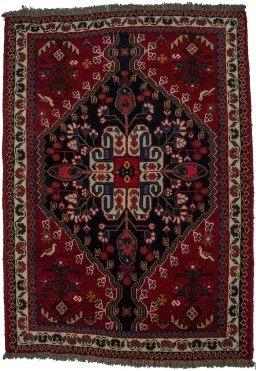 Red Tribal 3'5X5' Shiraz Persian Rug