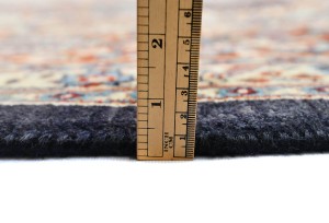 Vintage Purple-navy Pictorial 10X13 Kashmar Persian Rug