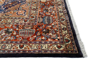 Vintage Purple-navy Pictorial 10X13 Kashmar Persian Rug