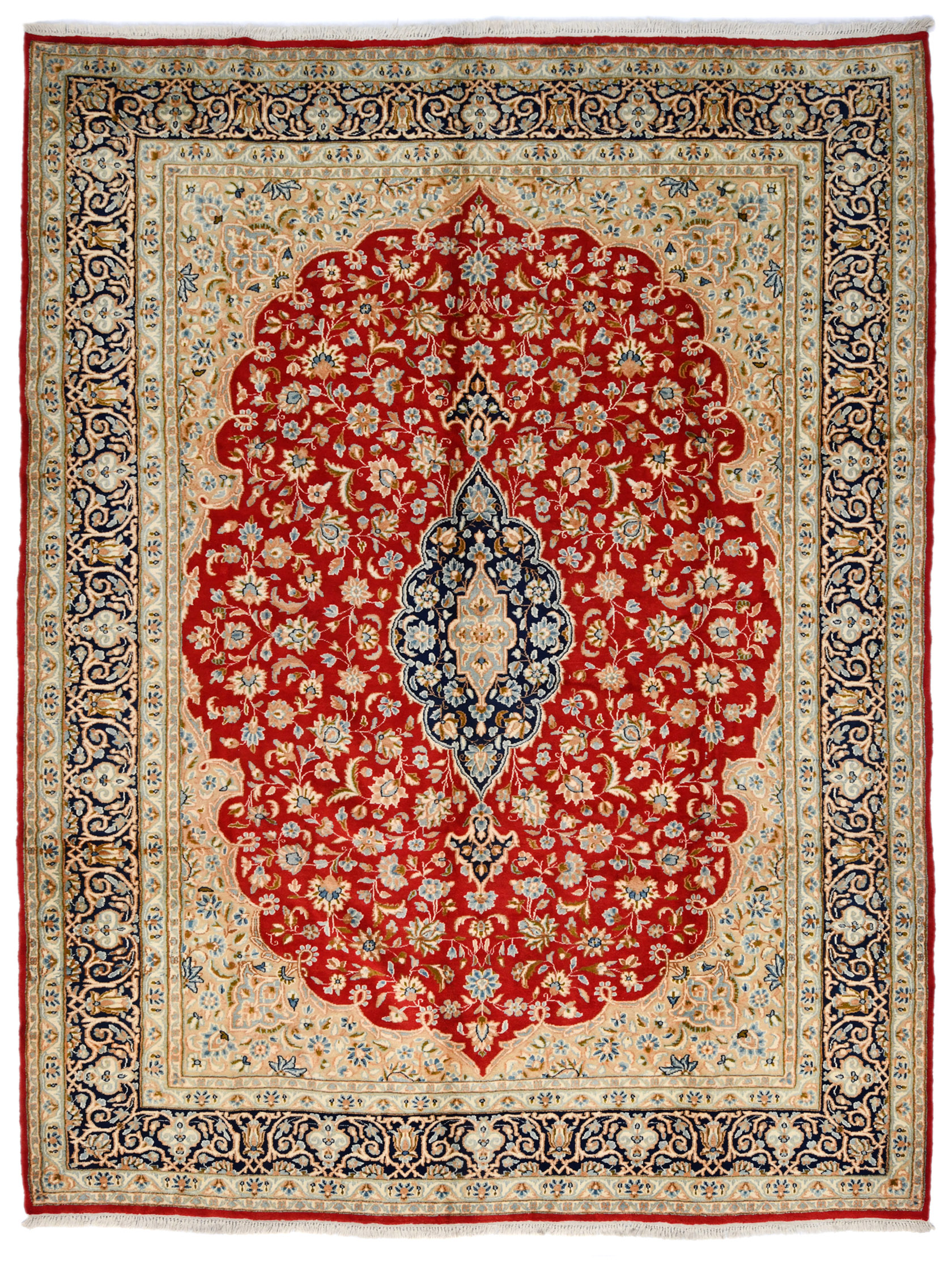 Vintage Traditional Floral 9X12 Kerman Persian Rug