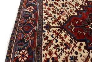 Vintage Geometric Red 7X10 Heriz Persian Rug