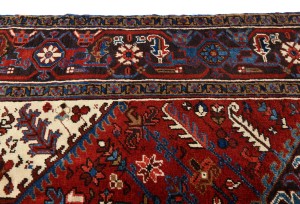 Vintage Geometric Red 7X10 Heriz Persian Rug