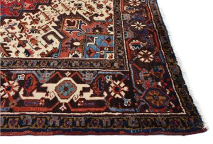 Vintage Geometric Red 7X10 Heriz Persian Rug