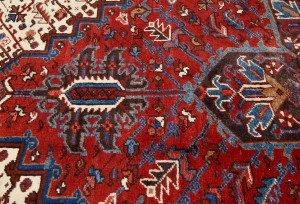 Vintage Geometric Red 7X10 Heriz Persian Rug