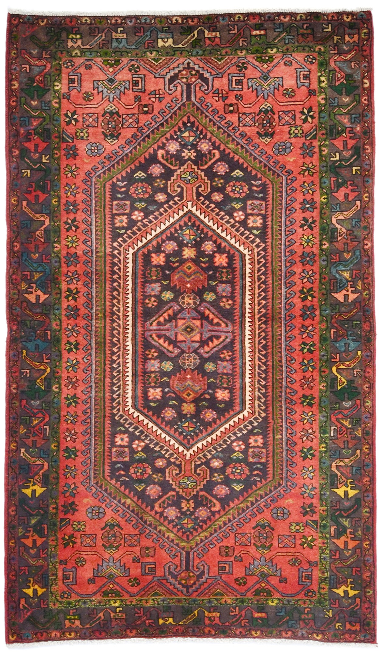 Vintage Floral Red 4X7 Gholtogh Persian Rug