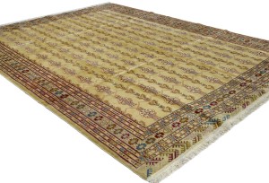 Vintage Allover Tribal 7X9 Turkoman Persian Rug