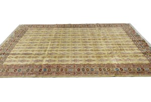 Vintage Allover Tribal 7X9 Turkoman Persian Rug