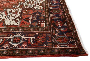 Vintage Traditional Geometric 8X11 Heriz Persian Rug