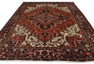 Vintage Traditional Geometric 8X11 Heriz Persian Rug