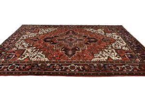 Vintage Traditional Geometric 8X11 Heriz Persian Rug