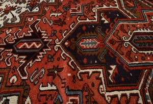 Vintage Traditional Geometric 8X11 Heriz Persian Rug