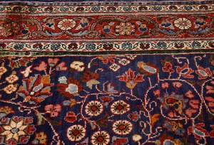 Vintage Purple-navy Traditional 6X10 Kashmar Persian Rug