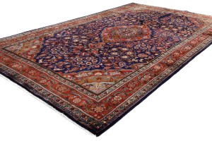 Vintage Purple-navy Traditional 6X10 Kashmar Persian Rug