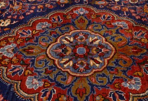 Vintage Purple-navy Traditional 6X10 Kashmar Persian Rug