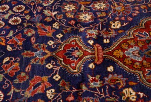 Vintage Purple-navy Traditional 6X10 Kashmar Persian Rug