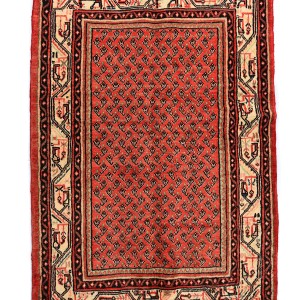 Vintage Red Tribal 3'6X5'0 Botemir Persian Rug