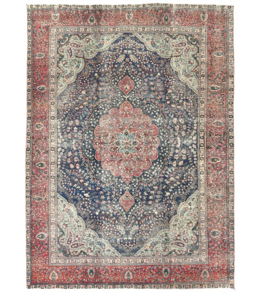 Antique Muted Floral 8X11 Distressed Vintage Oriental Rug