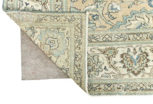 Semi Antique Muted Floral 10X12 Distressed Vintage Oriental Rug