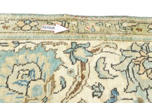 Semi Antique Muted Floral 10X12 Distressed Vintage Oriental Rug
