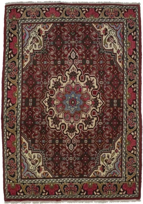 Maroon Red Vintage Floral 3X5 Traditional Bidjar Persian Rug