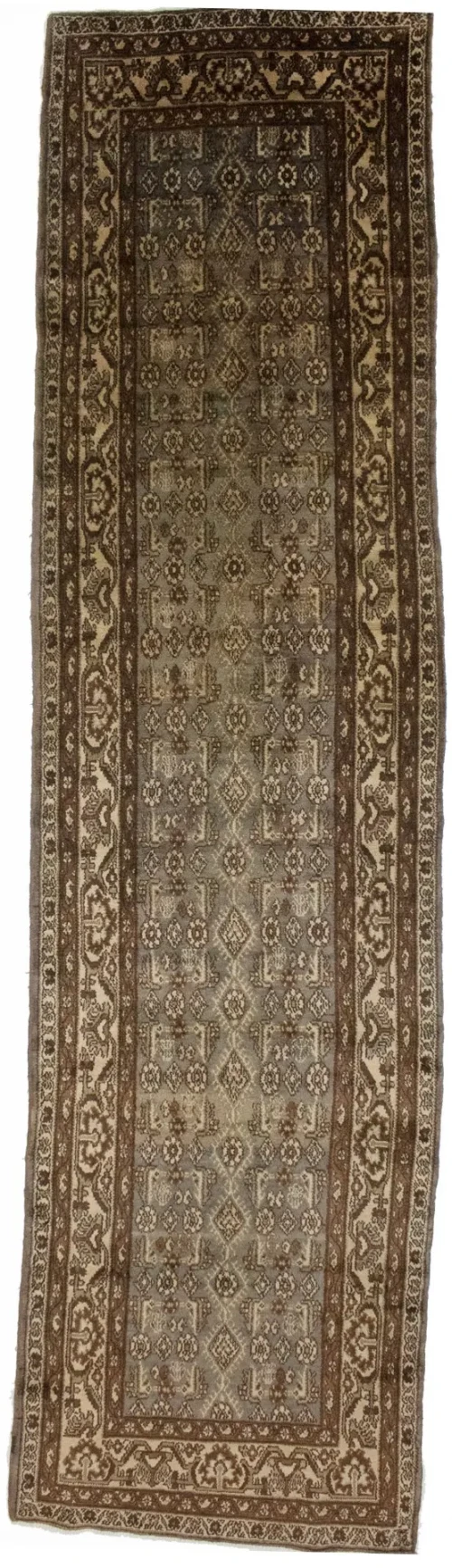 Semi Antique Tribal 4X15 Nahavand Persian Runner Rug