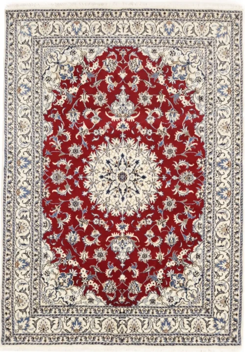 Red Vintage Classic 6X8 Traditional Nain Tabas Persian Oriental Rug