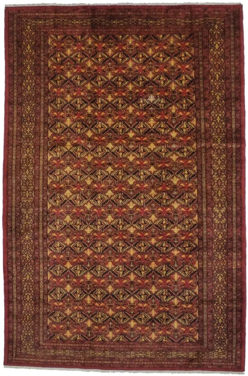 Vintage Red Tribal 5X7 Turkoman Persian Rug