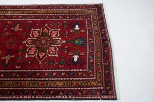 Vintage Red Floral 3'6X10' Goravan Persian Runner Rug