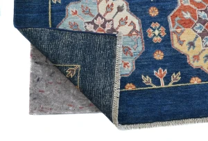 Navy Blue Geometric Modern 3X5 Kazak Pakistan Rug