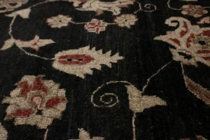Black Vintage Floral 6X9 Agra Jaipur Oriental Rug